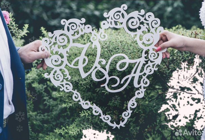 Монограмма на свадьбу (свадебный герб)