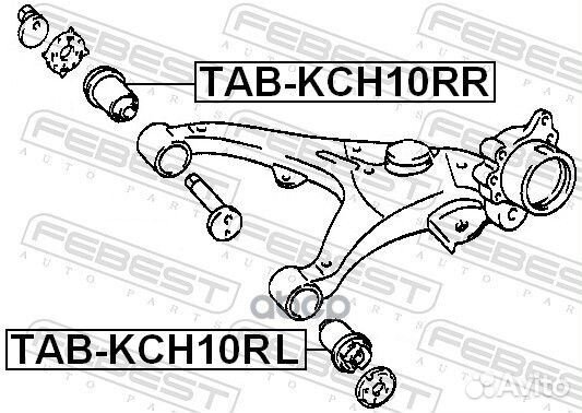 Сайлентблок заднего рычага TAB-KCH10RR Febest