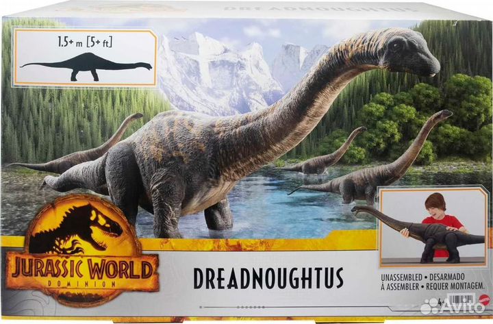 Mattel Jurassic World Дредноут Dreadnoughtus 1.5м