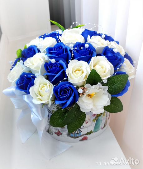 Букет из мыльных роз