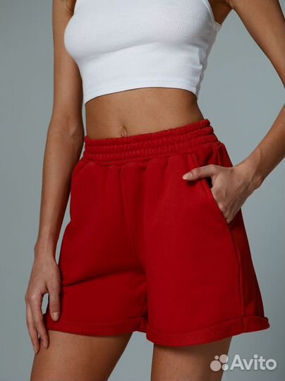 Шорты хлопок (Красный)