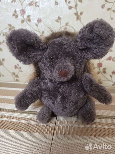 Игрушка ёж из натурального меха