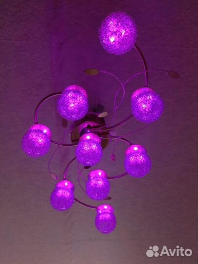 Люстра потолочная светодиодная с пультом