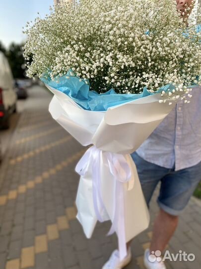 Белая гипсофила. Букет из гипсофилы