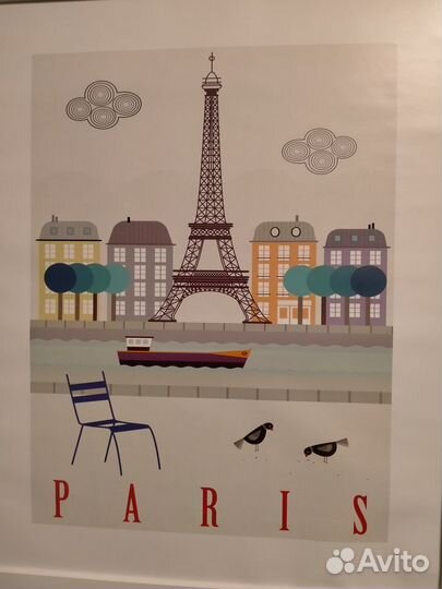 Три постера IKEA в раме, серия Города