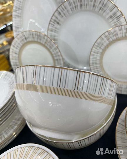 Набор тарелок 18 шт Lefard Aurora костяной фарфор