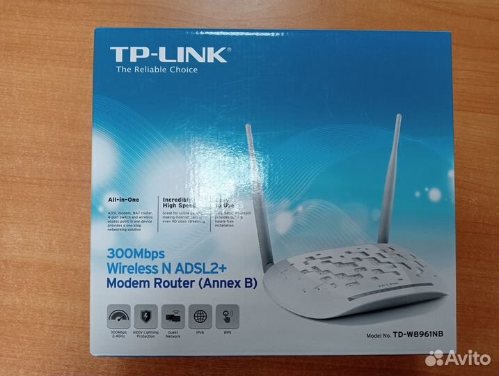 Модем Wi-Fi роутер TP-Link TD-W8961NB