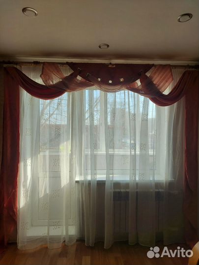 Шторы + тюль бу