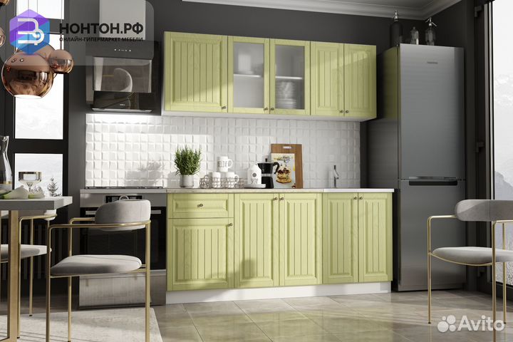 Кухня Хозяюшка 1.8 м фисташка