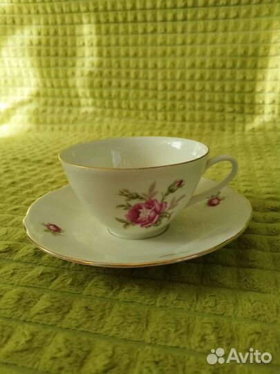 Чашка с блюдцем фарфор чехословакия