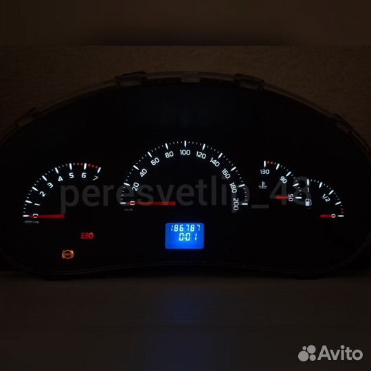 Пересвет приборной панели ваз