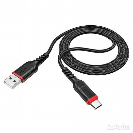 Кабель hoco X59 для USB type-C устройств черный
