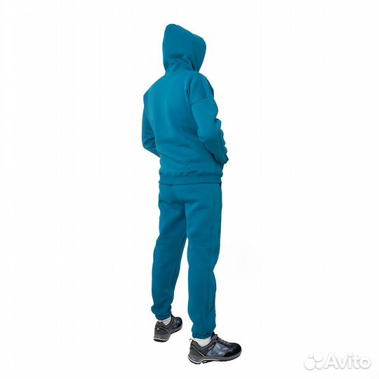 56349 Костюм спортивный мужской с начесом, бирюзов