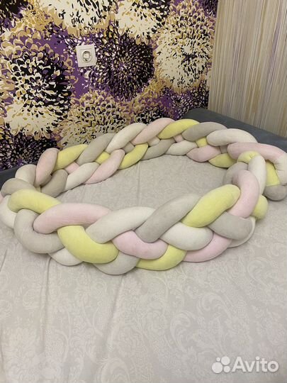 Подушка бортик косичка