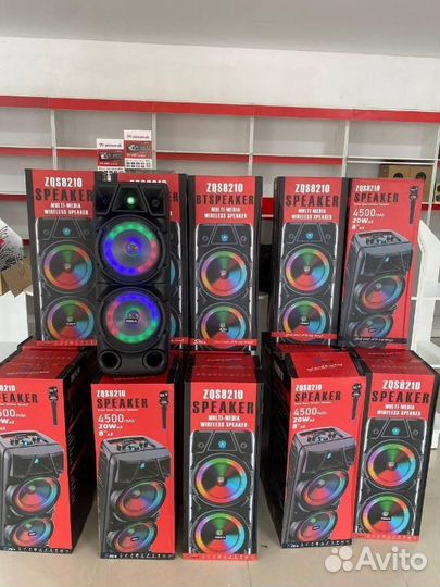 Колонка с беспроводным микрофоном