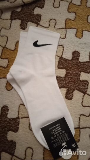 Носки nike высокие белые