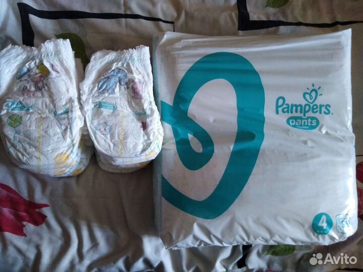 Подгузники трусики pampers 4