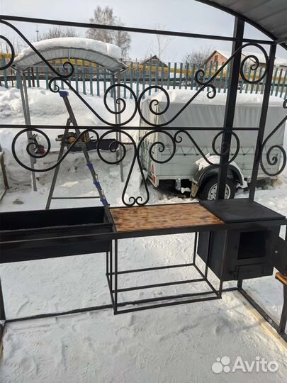 Мангальная зона беседка