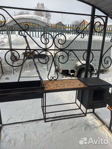 Мангальная зона беседка