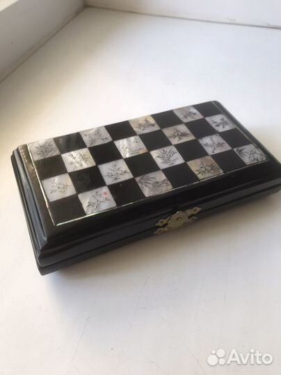 Шахматы сувенир.(перл ) 1975, винтаж, Вьетнам