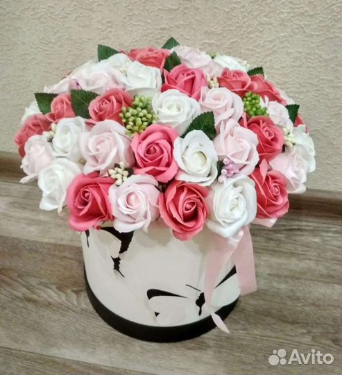 Букеты из мыльных роз