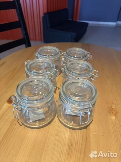 Банки стеклянные круглые 500мл с крышкой