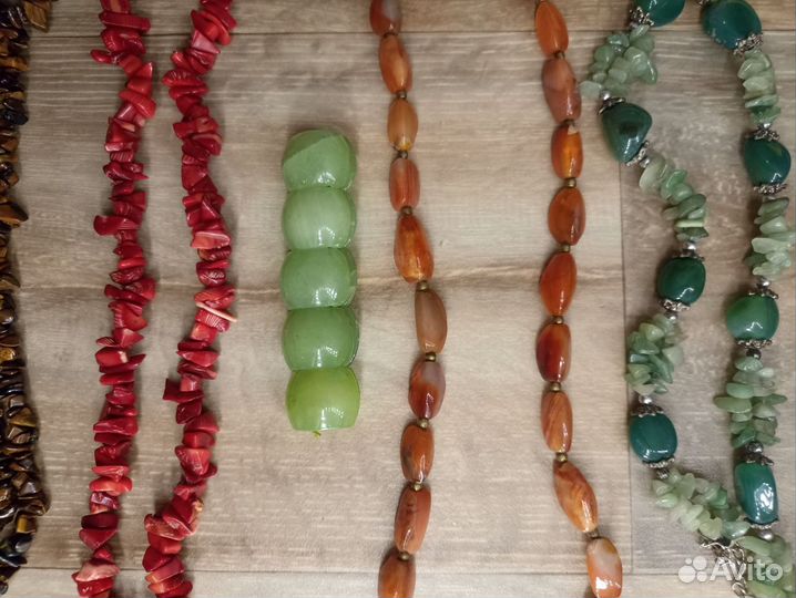 Бусы ожерелья из натуральных камней СССР
