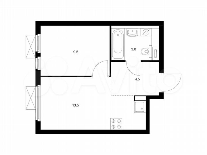1-к. квартира, 31,3 м², 19/33 эт.