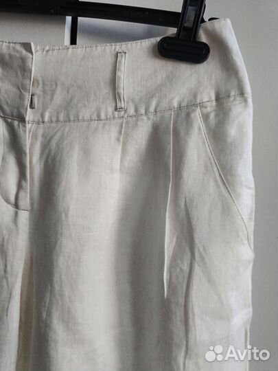 Шикарные шорты - кюлоты лён с шёлком