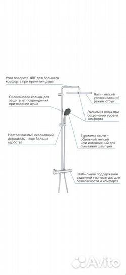 Душ. система Grohe Vitalio Start 250 Cube 26697000