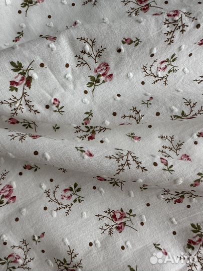 Ткани отрезы лен муслин батист фактурный