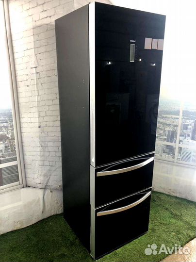 Чёрный холодильник Haier с доставкой,гарантией б/у