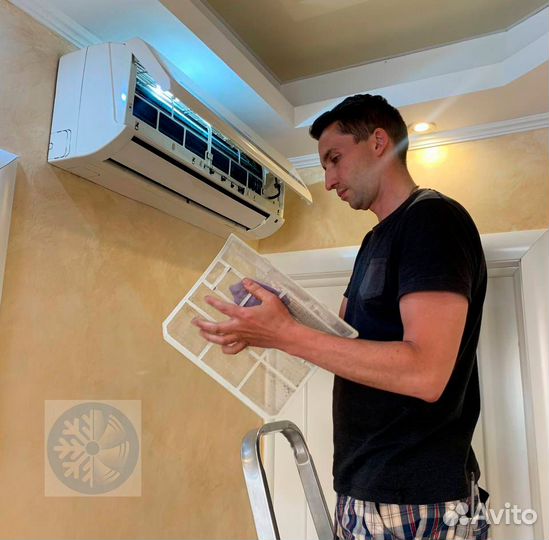 Чистка сплит систем, ремонт сплит систем, заправка