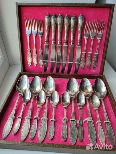Набор столовых приборов мельхиор СССР