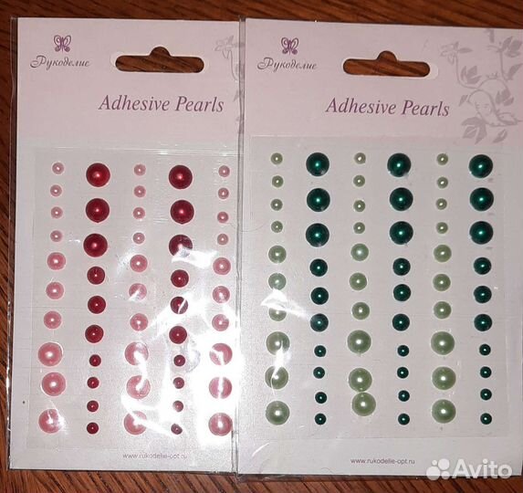 Ленты атласные 1см, стразы, полубусины