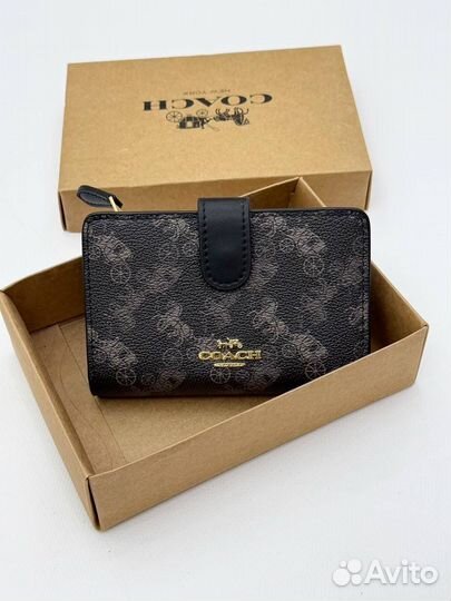 Кошелёк женский Coach канва кожа