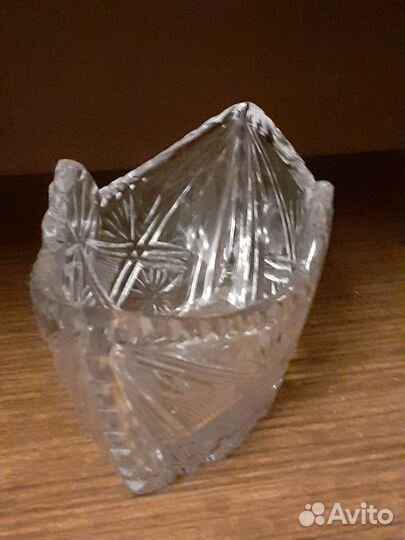 Салатник -ладья хрустальный из СССР