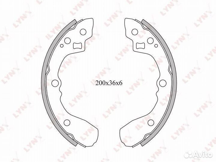 Колодки тормозные барабанные зад KIA Shuma/Spectra