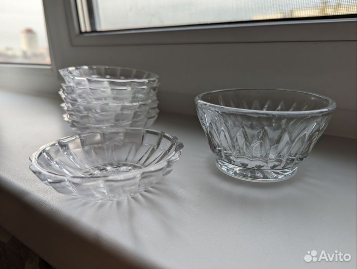 Хрустальные соусницы розетки для варенья