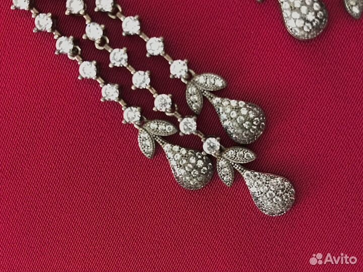 Серьги серебро висюльки