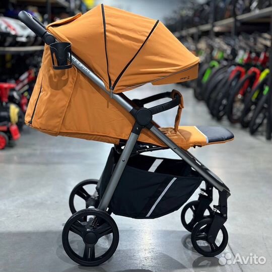 Прогулочная коляска всесезонная, v88, bravo, оранж