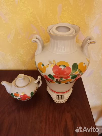 Комплект электрический самовар и заварочный чайник