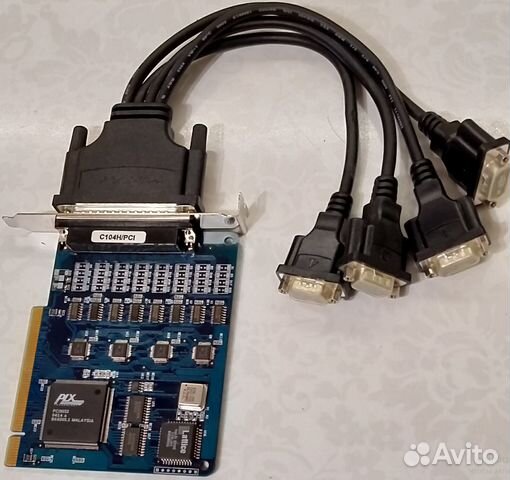 Плата C104H/PCI-DB9M Moxa