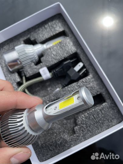 Лампы С6 лед H4 (белый свет)