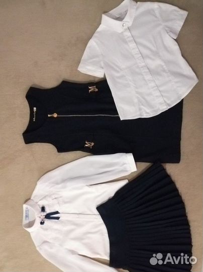 Юбка и сарафан Маленькая Леди р 128 с рубашками