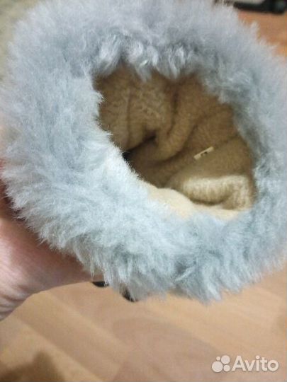 Зимние детские варежки от 6лет со светоотр. элем