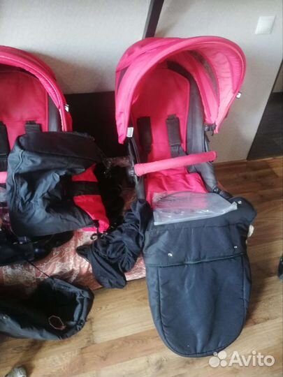 Коляска для двойни или погодок 2 в 1