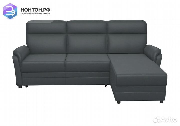 Диван угловой дельфин Омега 2-1 чёрный