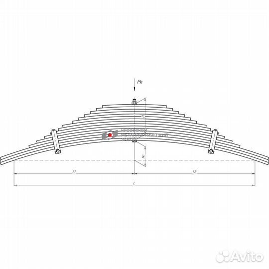 Рессора задняя краз-525 (маз 64229)