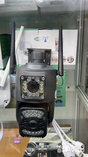 4g сим.поворотная уличная камера с двойным